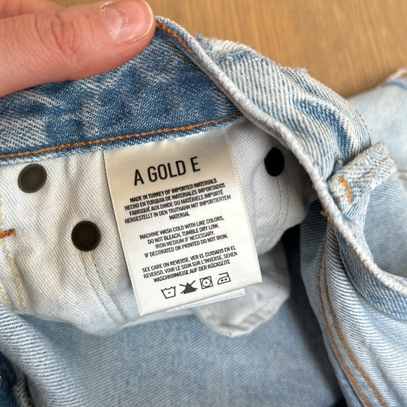 Agolde Jaden Denim Blue Jean Shorts - Picture 8 of 10
